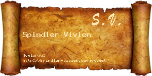 Spindler Vivien névjegykártya